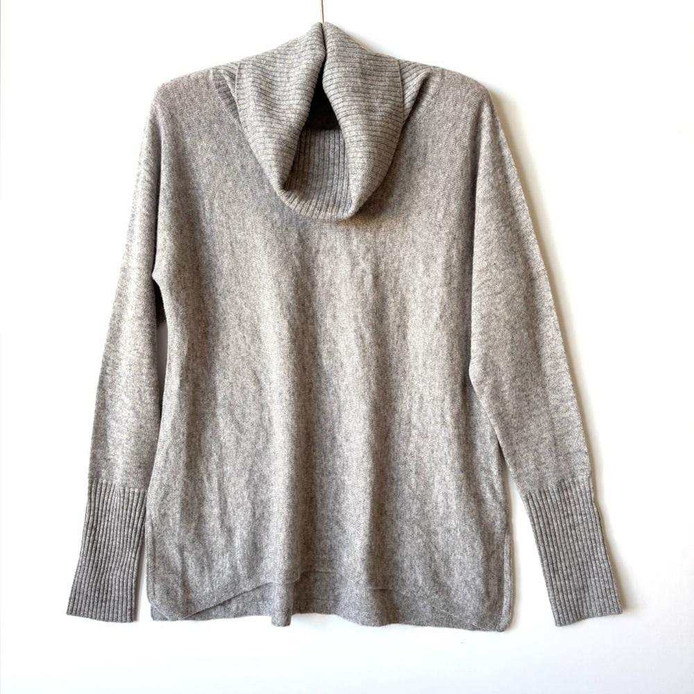 Lusso Cashmere grey cowl neck sweater